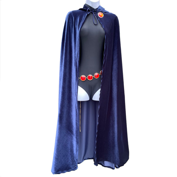 Ready to Ship - Raven - Teen Titan Inspired Dance Festival Cosplay Costume Bodysuit and Cape