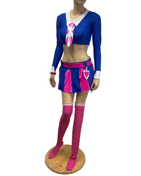 Austin Powers School Girl Twins Inspired Dance Festival Cosplay Costume