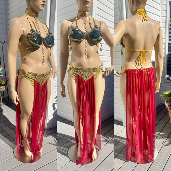 Princess Leia Inspired Diamond Samba carnival Dance Festival Cosplay costume