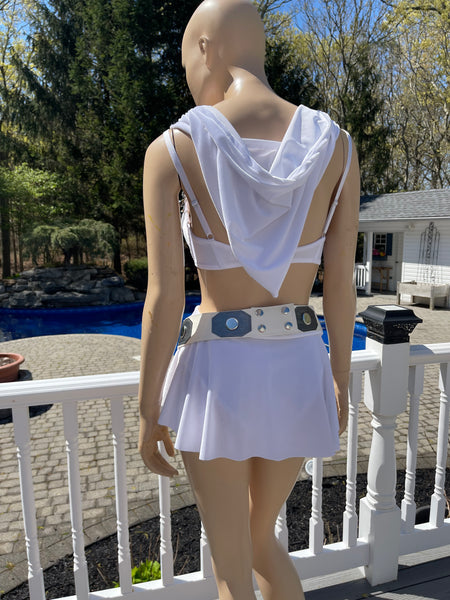 Princess Leia Inspired Top and Hiigh Rise Bottom Festival Dance Cosplay costume