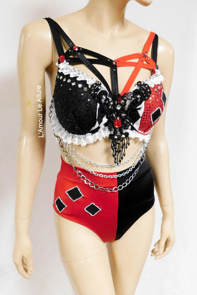 Harley Quinn Inspired Dance Festival Cosplay Costume