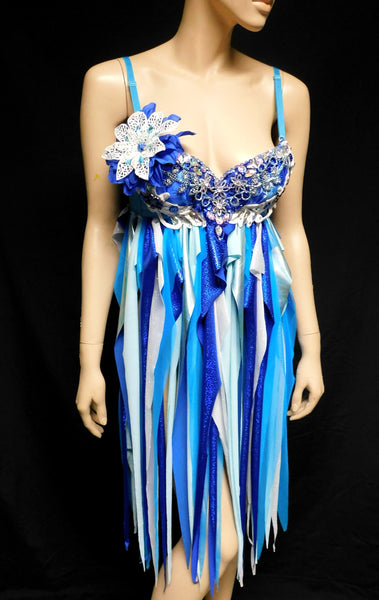 34A Ready To Ship Glitter Flower Fairy Babydoll Dress Bra Costume