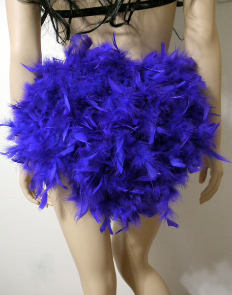Purple and Silver Heart Breaker Samba Carnival Dance Top with Feather Skirt