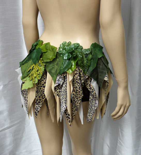 Jungle Forest Cheetah Fairy Monokini Costume Halloween