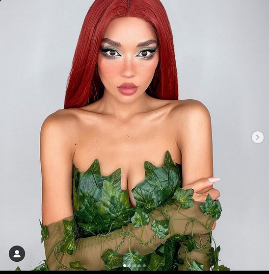 Poison Ivy Fingerless Mesh Gloves Costume Rave Bra Cosplay Halloween