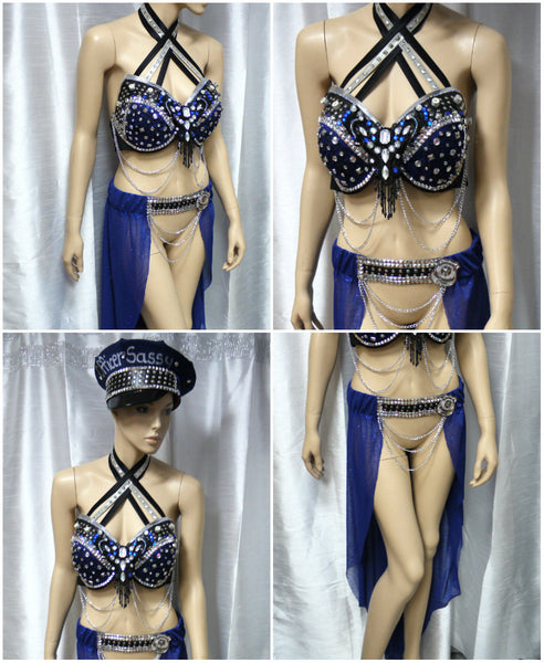 Officer Security Hat Top and Skirt Dance Halloween Costume