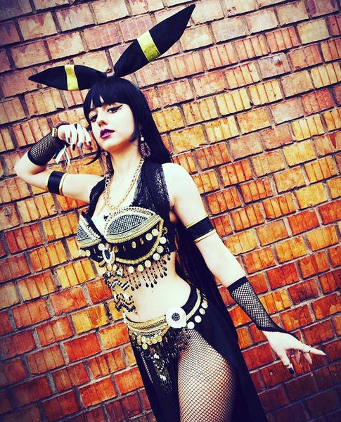 Umbreon Inspired Belly Dancer Cosplay Dance Costume Halloween Show Girl