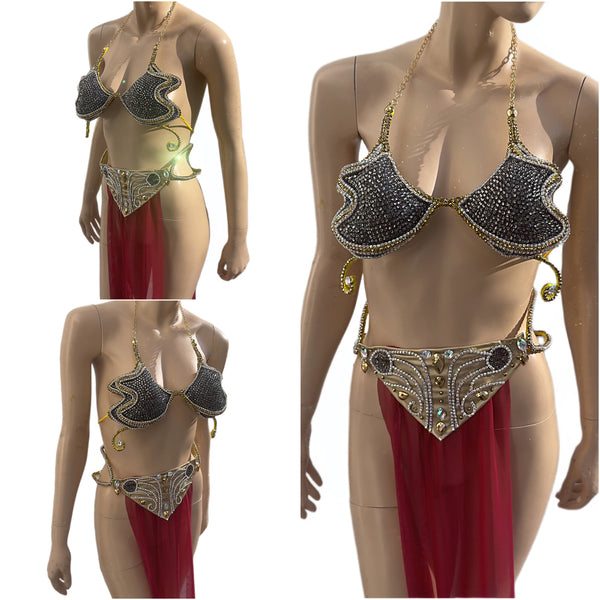 Princess Leia Inspired Diamond Samba carnival Dance Festival Cosplay costume