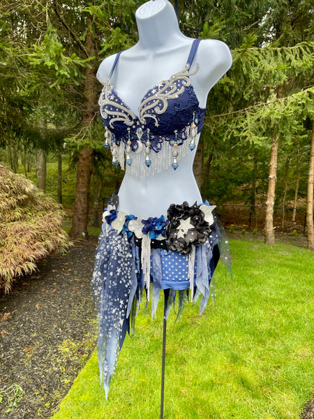 Ready to ship 36C Medium Bottom - To the Moon Fairy Bra and Shorts Costume