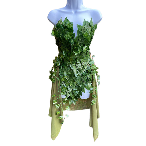 Full Mother Nature Poison Ivy Monokini Body Suit Dress Costume Rave Cosplay Halloween
