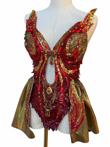 Ready to Ship - Small - Fire Dragon Monokini Costume