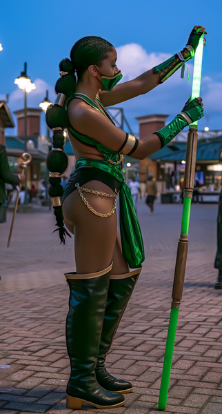 Video Game - Jade Green Assassin Warrior Dance Festival Cosplay Costume
