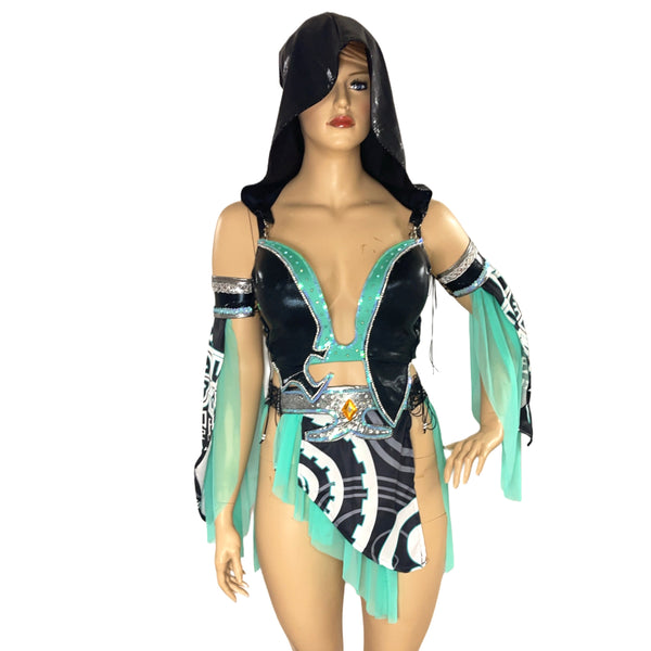 Zelda Twilight Cyber Princess Midna inspired Bra and Skirt Cosplay Costume