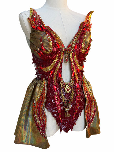 Ready to Ship - Small - Fire Dragon Monokini Costume