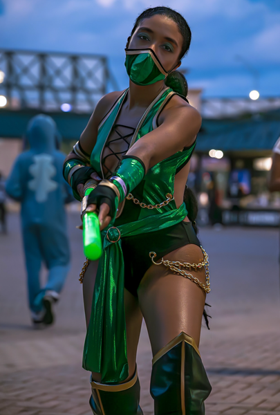 Video Game - Jade Green Assassin Warrior Dance Festival Cosplay Costume