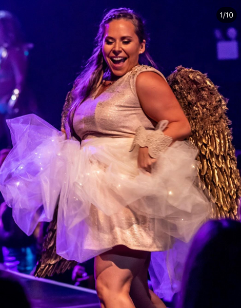 Extra Large Rhinestone Gold Angel Wings Cosplay Dance Costume Rave  Halloween Burlesque Show Girl