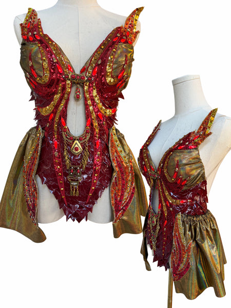 Ready to Ship - Small - Fire Dragon Monokini Costume
