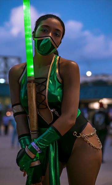 Video Game - Jade Green Assassin Warrior Dance Festival Cosplay Costume