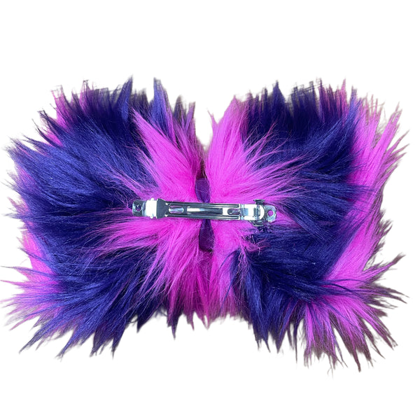 Cheshire Cat Inspired Fur Hair Bow Clip Headband