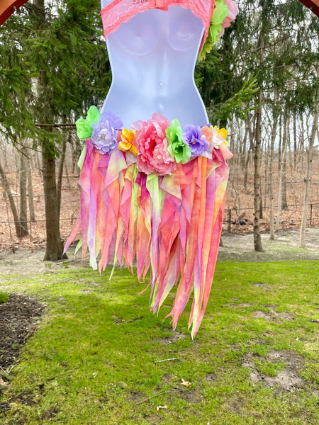 Ready to Ship - 34C Small - Blooming Garden Spring Fairy Bra and Skirt Costume