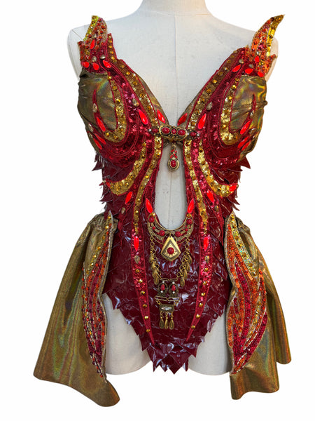Ready to Ship - Small - Fire Dragon Monokini Costume
