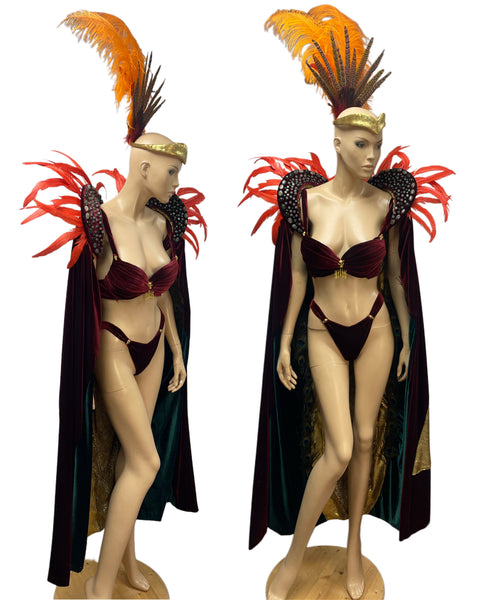 Serpent Queen Vampire Dancer Handmade Cosplay Rave Bra Set