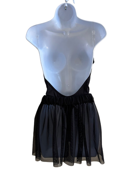 Ready to ship - Small - Black and Silver Studded Monokini Viking Warrior Gladiator Costume