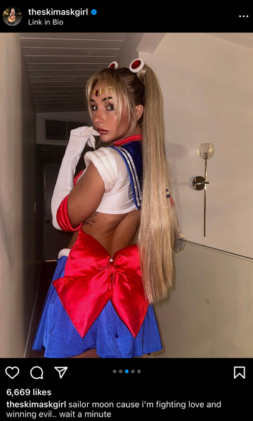 Sailor Moon Bra Crop Top and Skirt Cosplay Costume