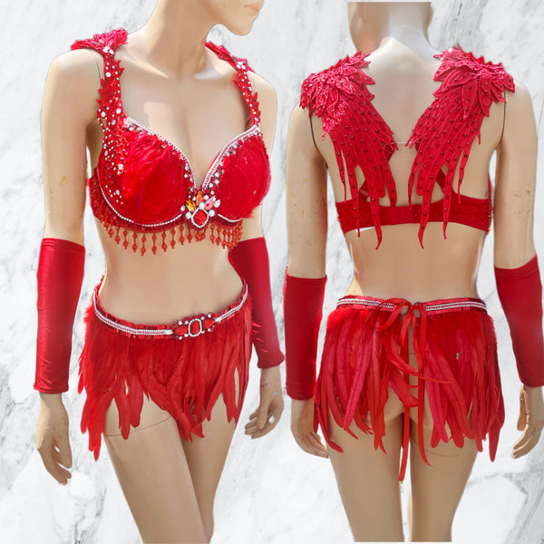 Saints and Sinners Devil Bra and Skirt Dance costume