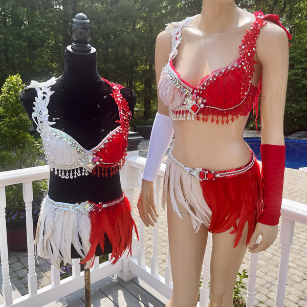 Saints and Sinners Half Angel Half Devil Bra and Skirt Dance costume