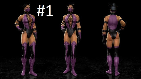 Video Game - Mileena Inspired Dance Festival Cosplay Costume