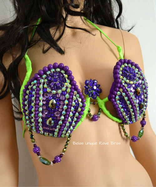 Ready to Ship 34B/32C - Princess Ariel Mermaid Samba Carnival Top