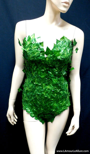 Full Mother Nature Poison Ivy Monokini Body Suit Costume Rave Bra Cosplay Halloween