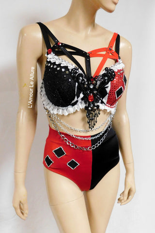 Harley Quinn Inspired Dance Festival Cosplay Costume