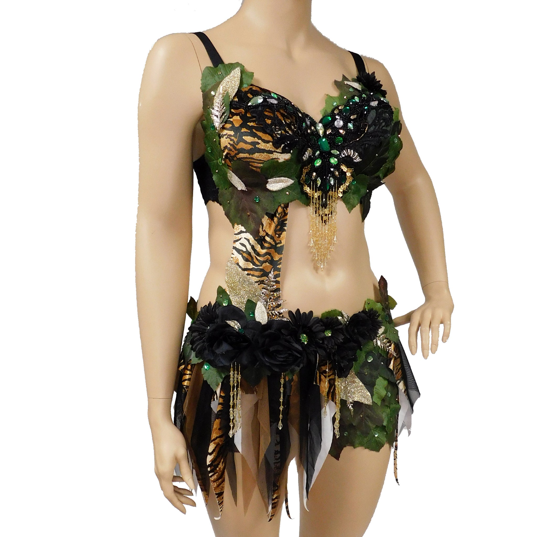 In to the Jungle Forest Tiger Monokini Costume