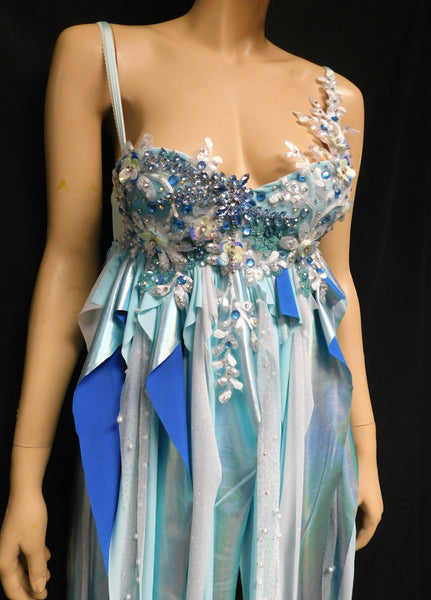 Pastel Iridescent Water Fairy Babydoll Dress Bra Costume