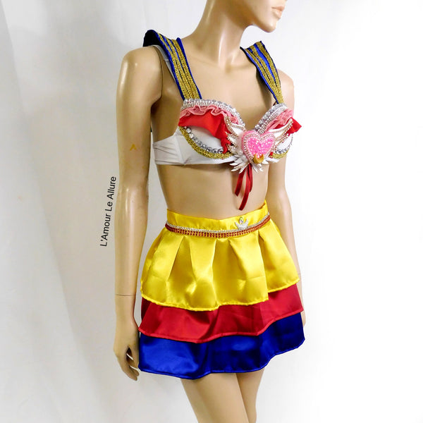 Eternal Sailor Moon Cosplay Dance Costume Rave Bra Halloween