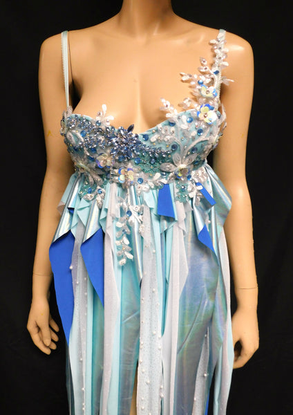 Pastel Iridescent Water Fairy Babydoll Dress Bra Costume