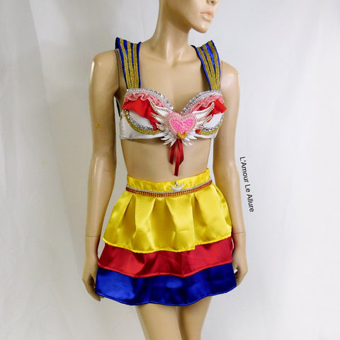 Eternal Sailor Moon Cosplay Dance Costume Rave Bra Halloween