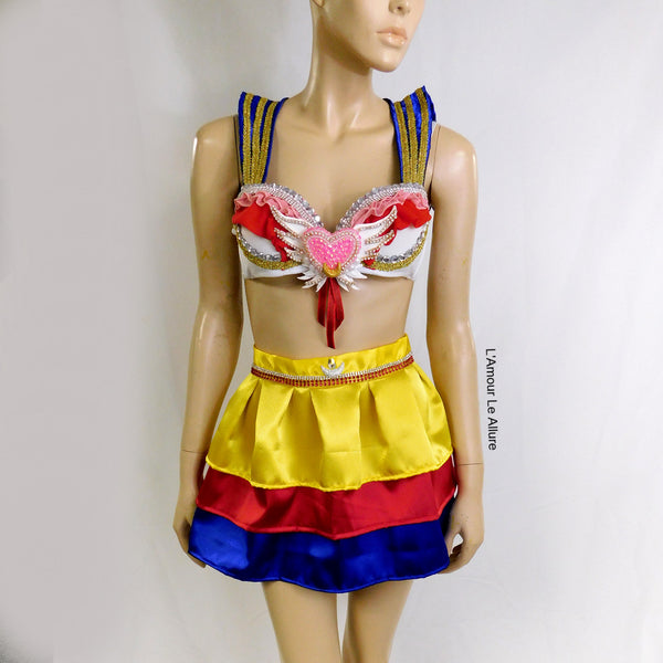 Eternal Sailor Moon Cosplay Dance Costume Rave Bra Halloween