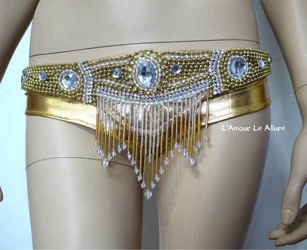 Golden Goddess Samba Carnival Dance Costume Rave Burlesque Showgirl