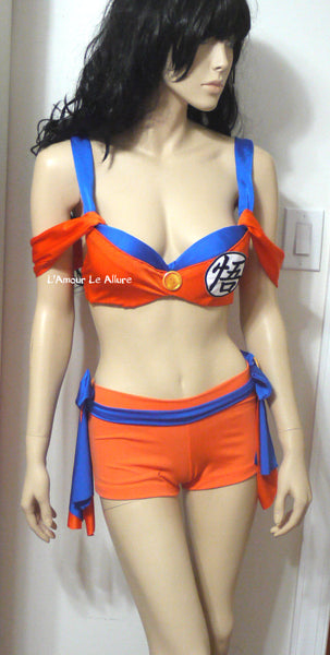 Dragon Ball Z Goku Cosplay Dance Costume Rave Bra