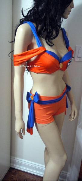 Dragon Ball Z Goku Cosplay Dance Costume Rave Bra