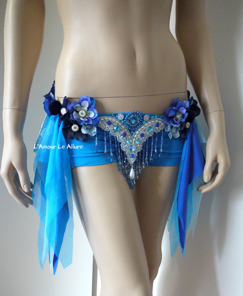 Turquoise Glitter Pearl Water Fairy Bra and Bottom Costume