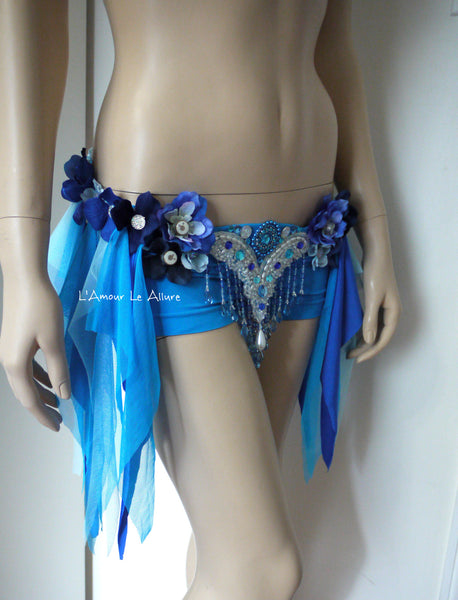 Turquoise Glitter Pearl Water Fairy Bra and Bottom Costume