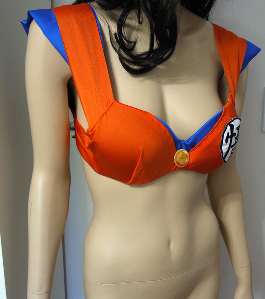 Dragon Ball Z Goku Rave Bra Top Cosplay Dance Costume