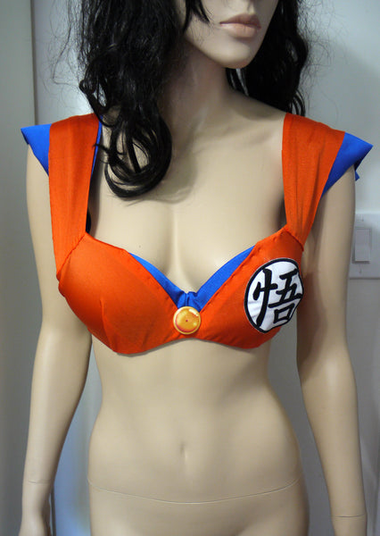 Dragon Ball Z Goku Rave Bra Top Cosplay Dance Costume