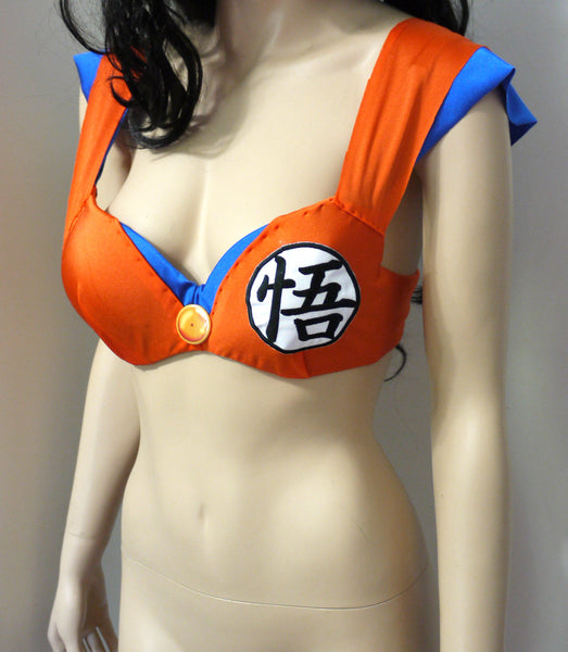 Dragon Ball Z Goku Rave Bra Top Cosplay Dance Costume