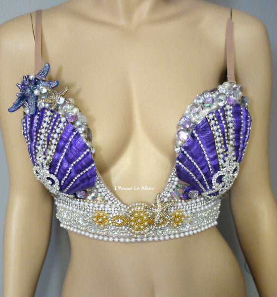 Diamond Ariel Disney Plunge Bra Costume Rave