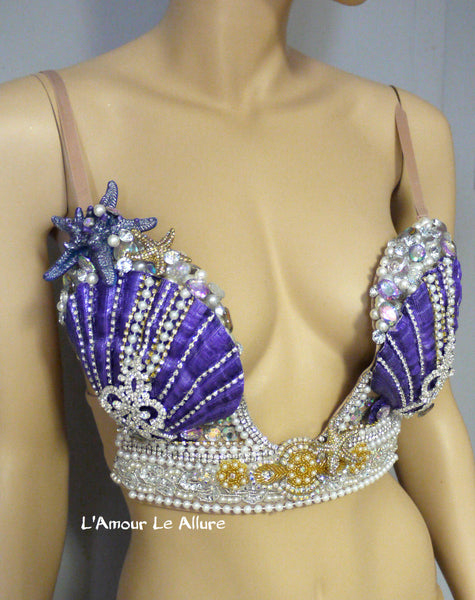 Diamond Ariel Disney Plunge Bra Costume Rave